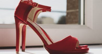 red leather peep toe heeled sandals